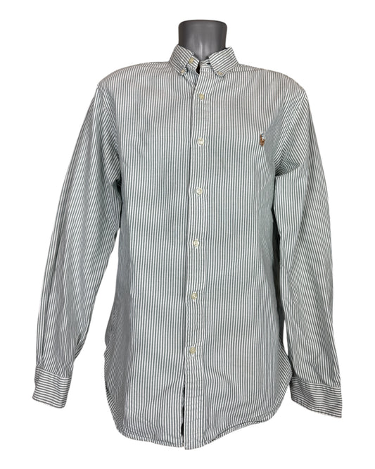 Polo Ralph Lauren Oxfordhemd grün weiß gestreift Größe L