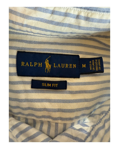 Polo Ralph Lauren Oxford Bluse hellblau weiß gestreift Größe M