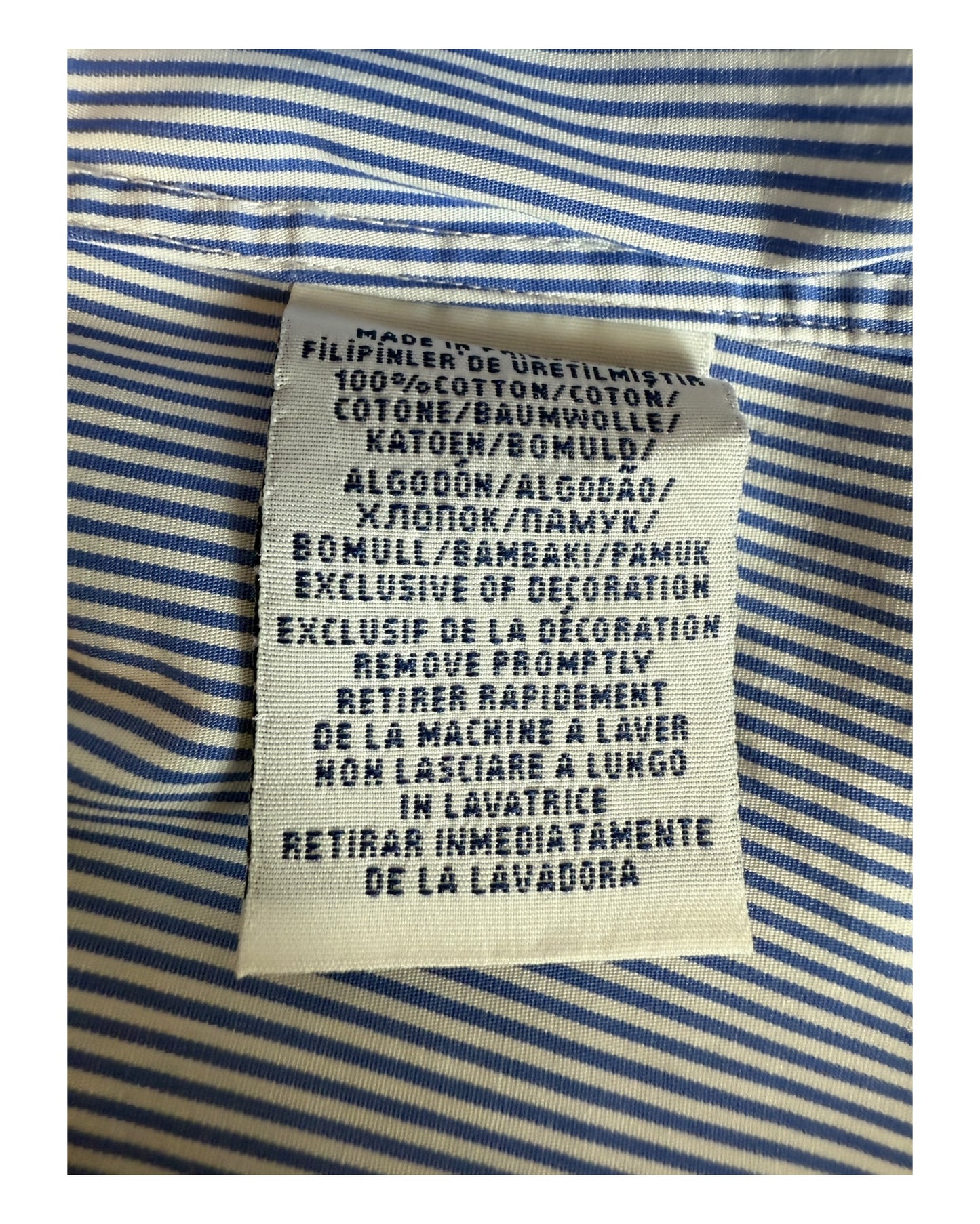 Polo Ralph Lauren Hemd blau weiß gestreift Größe M