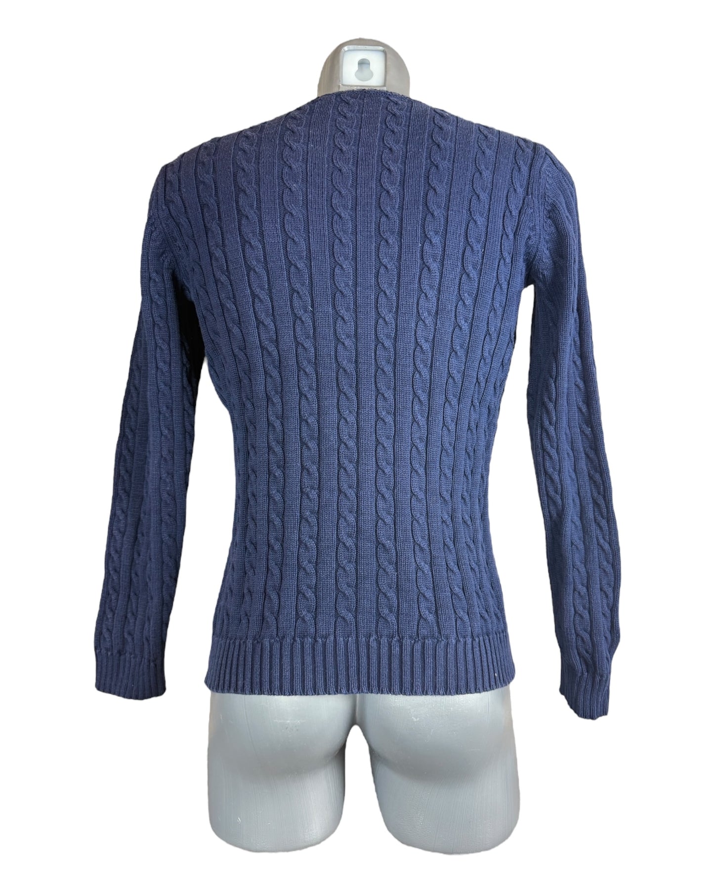 Polo Ralph Lauren Zopfmuster Pullover marineblau Größe S