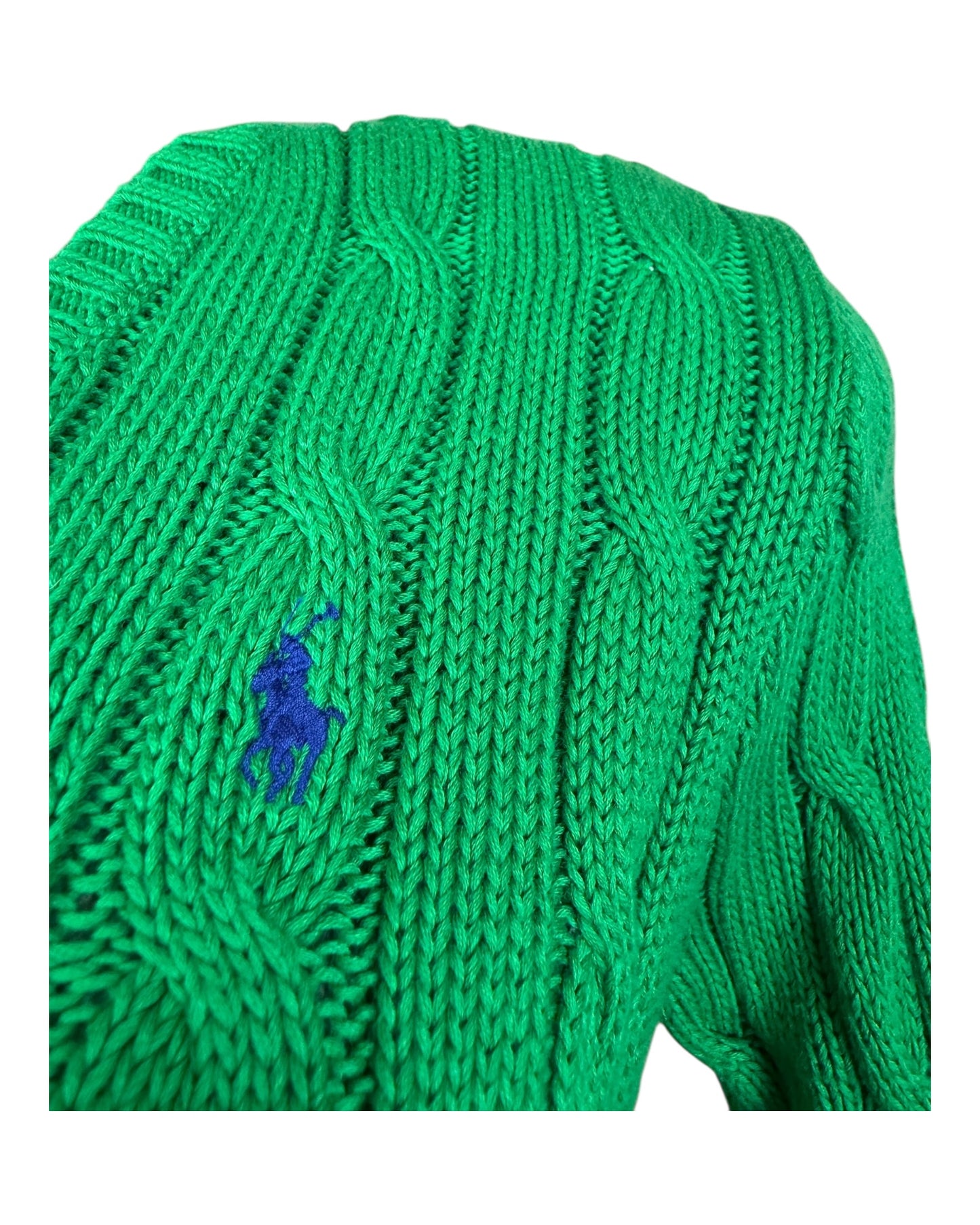 Polo Ralph Lauren Zopfmuster Pullover grün Größe S