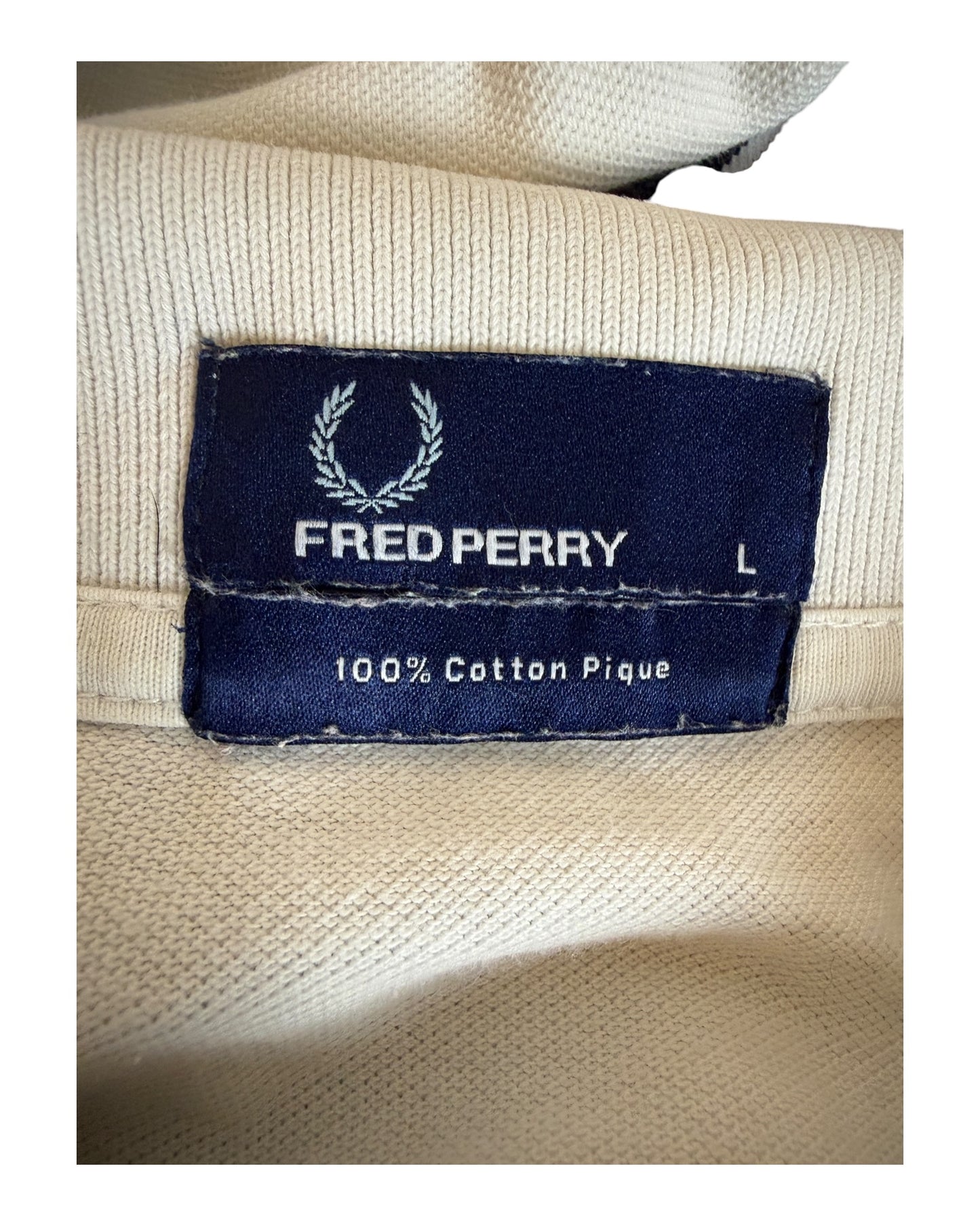 Fred Perry Poloshirt weiß Größe L