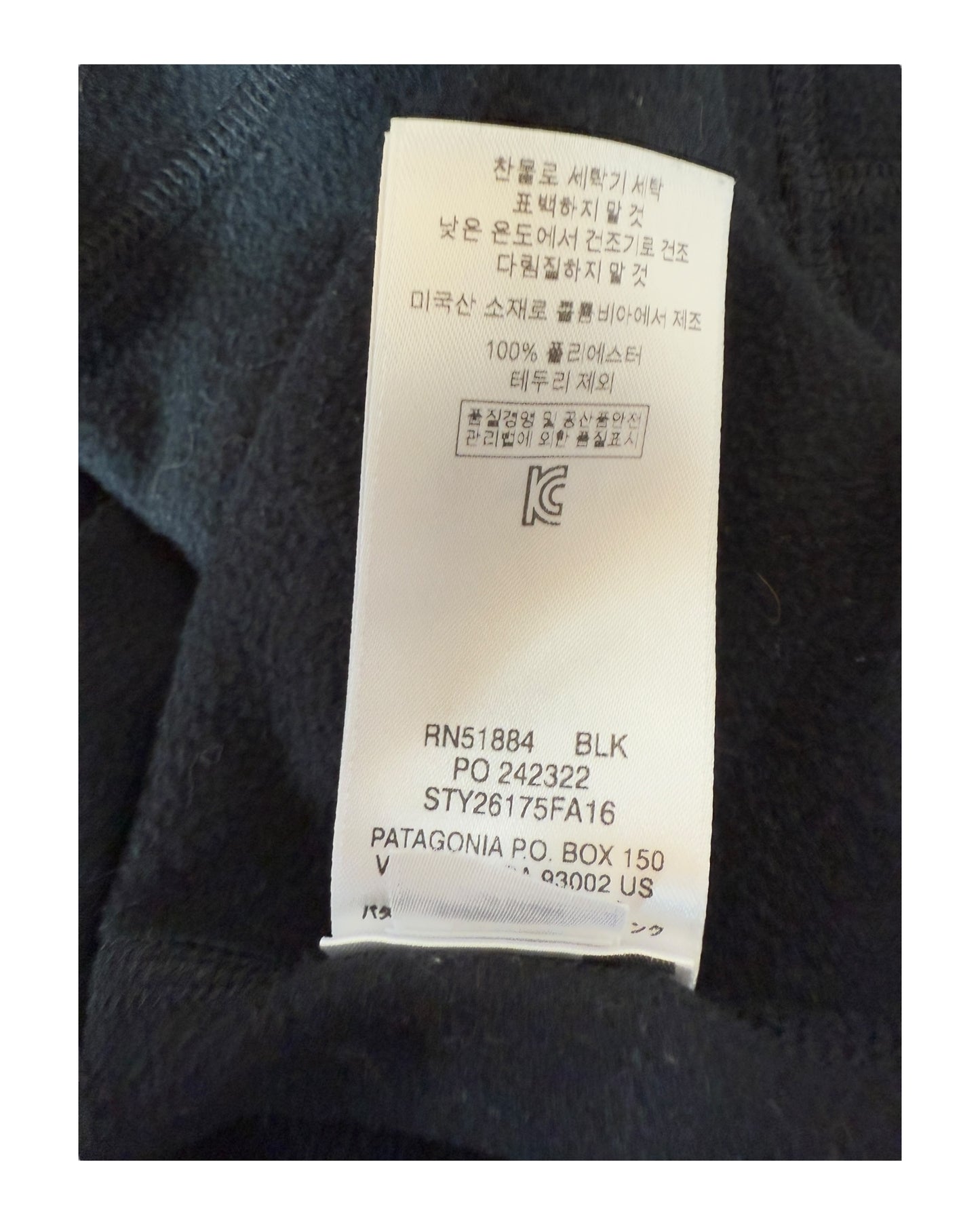 Patagonia Fleece Half Zip Pullover schwarz Größe M