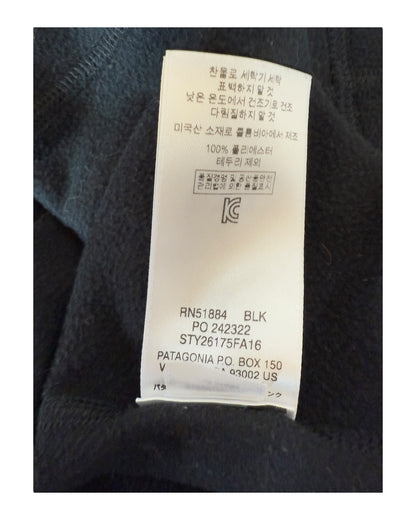Patagonia Fleece Half Zip Pullover schwarz Größe M