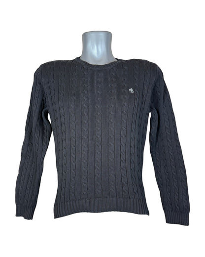Polo Ralph Lauren Zopfmuster Pullover schwarz Größe S