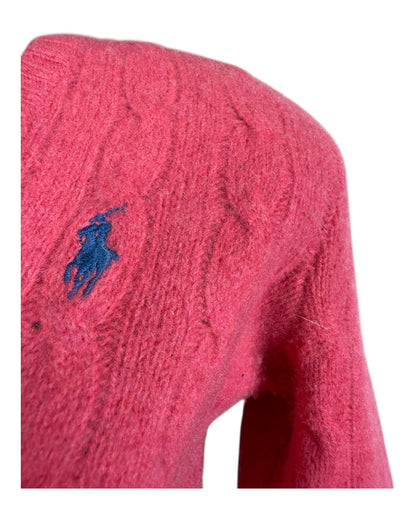 Polo Ralph Lauren Zopfmuster Pullover pink Größe S
