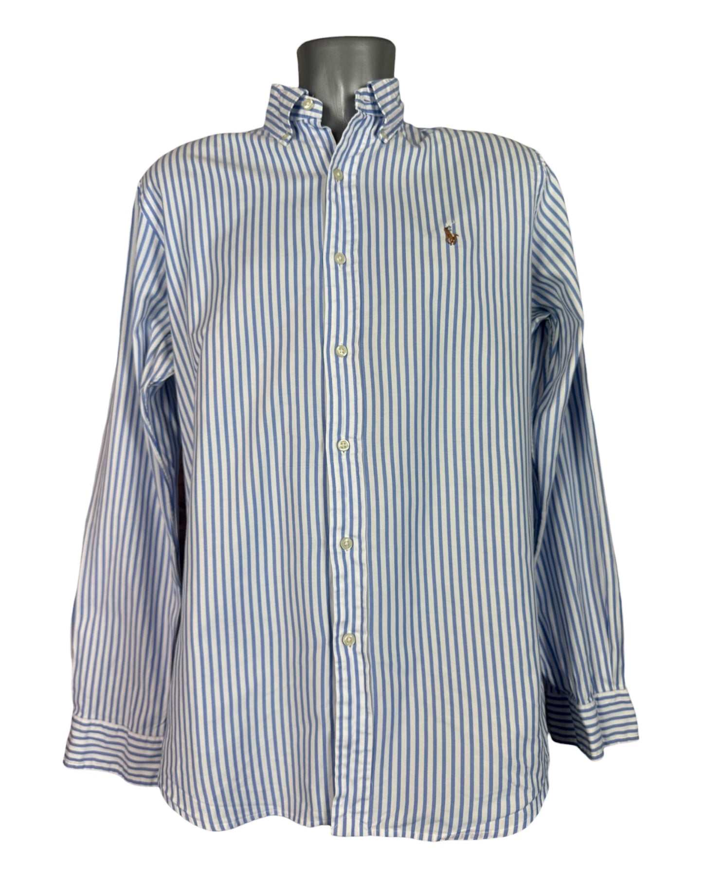 Polo Ralph Lauren Oxfordhemd hellblau weiß gestreift Größe M