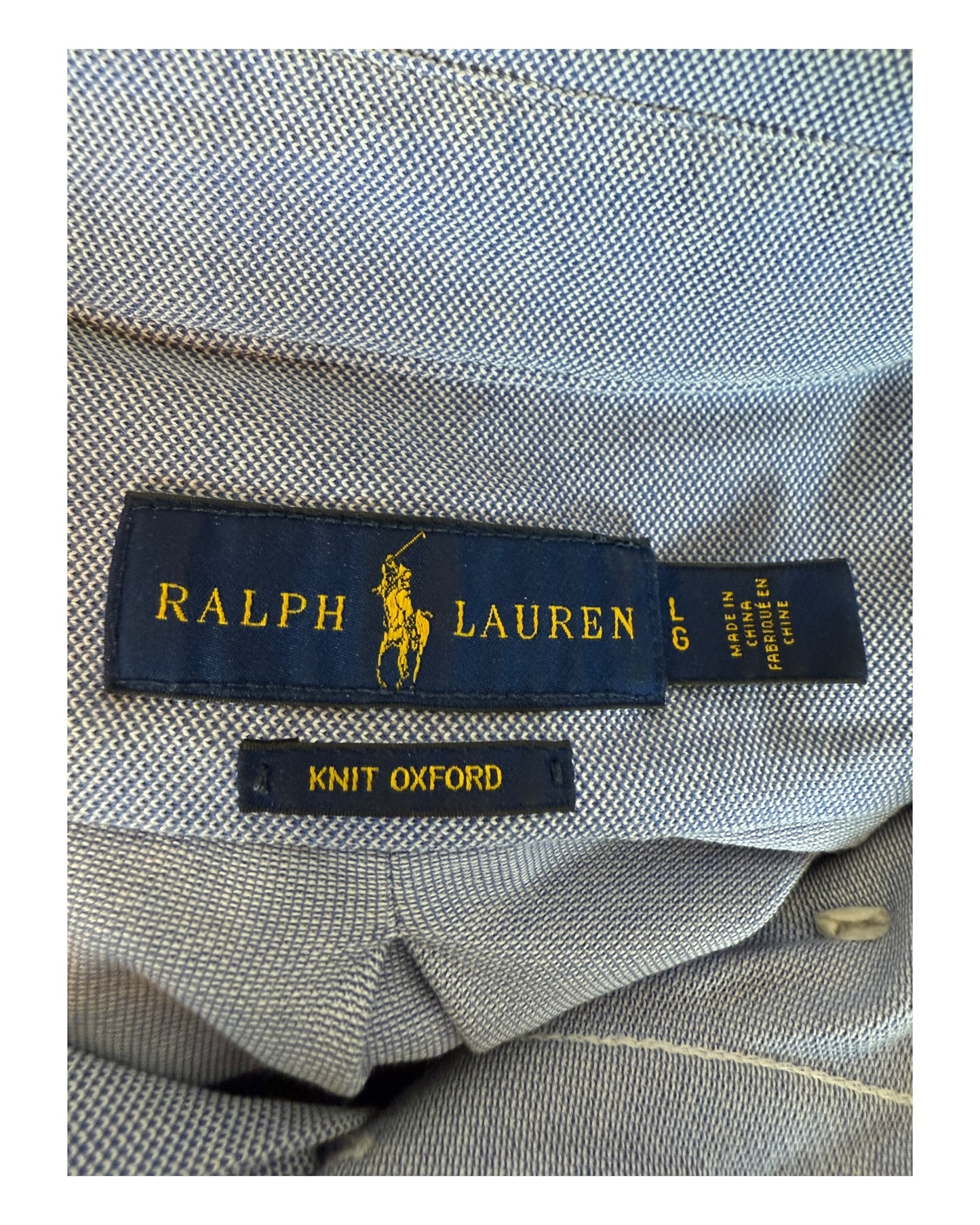 Polo Ralph Lauren Knit Oxfordhemd hellblau Größe L