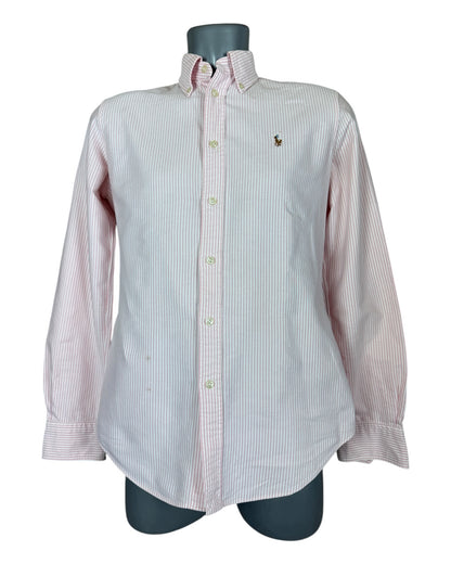 Polo Ralph Lauren Oxford Bluse rosa weiß gestreift Größe S