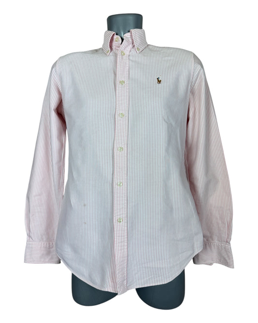 Polo Ralph Lauren Oxford Bluse rosa weiß gestreift Größe S
