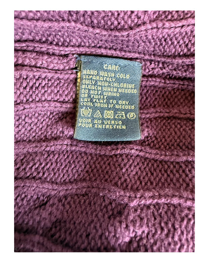 Polo Ralph Lauren Zopfmuster Pullover lila Größe M