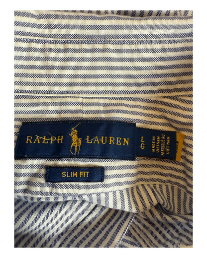Polo Ralph Lauren Oxfordhemd blau weiß gestreift Größe L