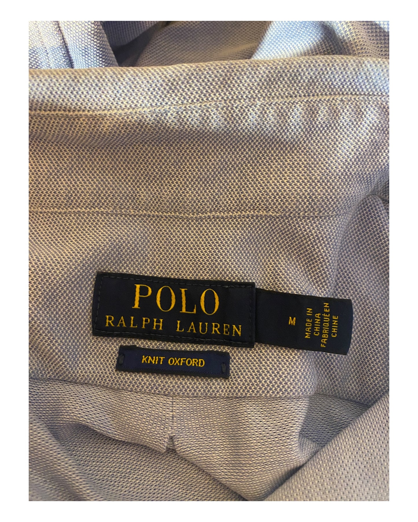 Polo Ralph Lauren Knit Oxfordhemd hellblau Größe M