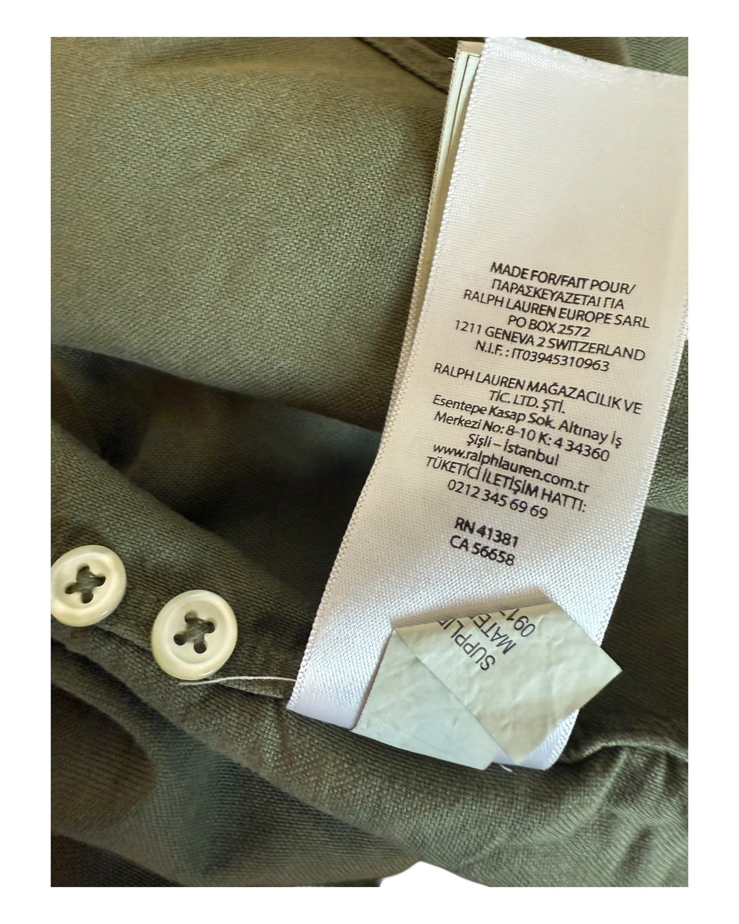 Polo Ralph Lauren Oxfordhemd khaki Größe M