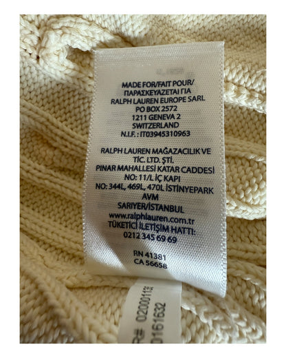 Polo Ralph Lauren Zopfmuster Cardigan beige Größe M