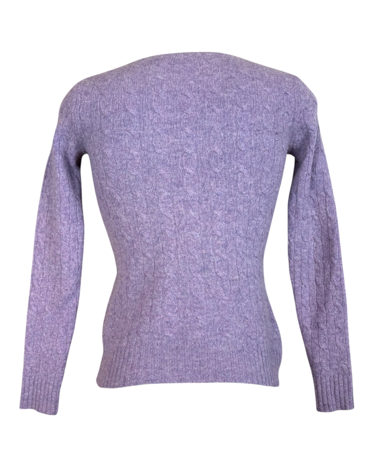 Polo Ralph Lauren Zopfmuster Pullover lila Größe S