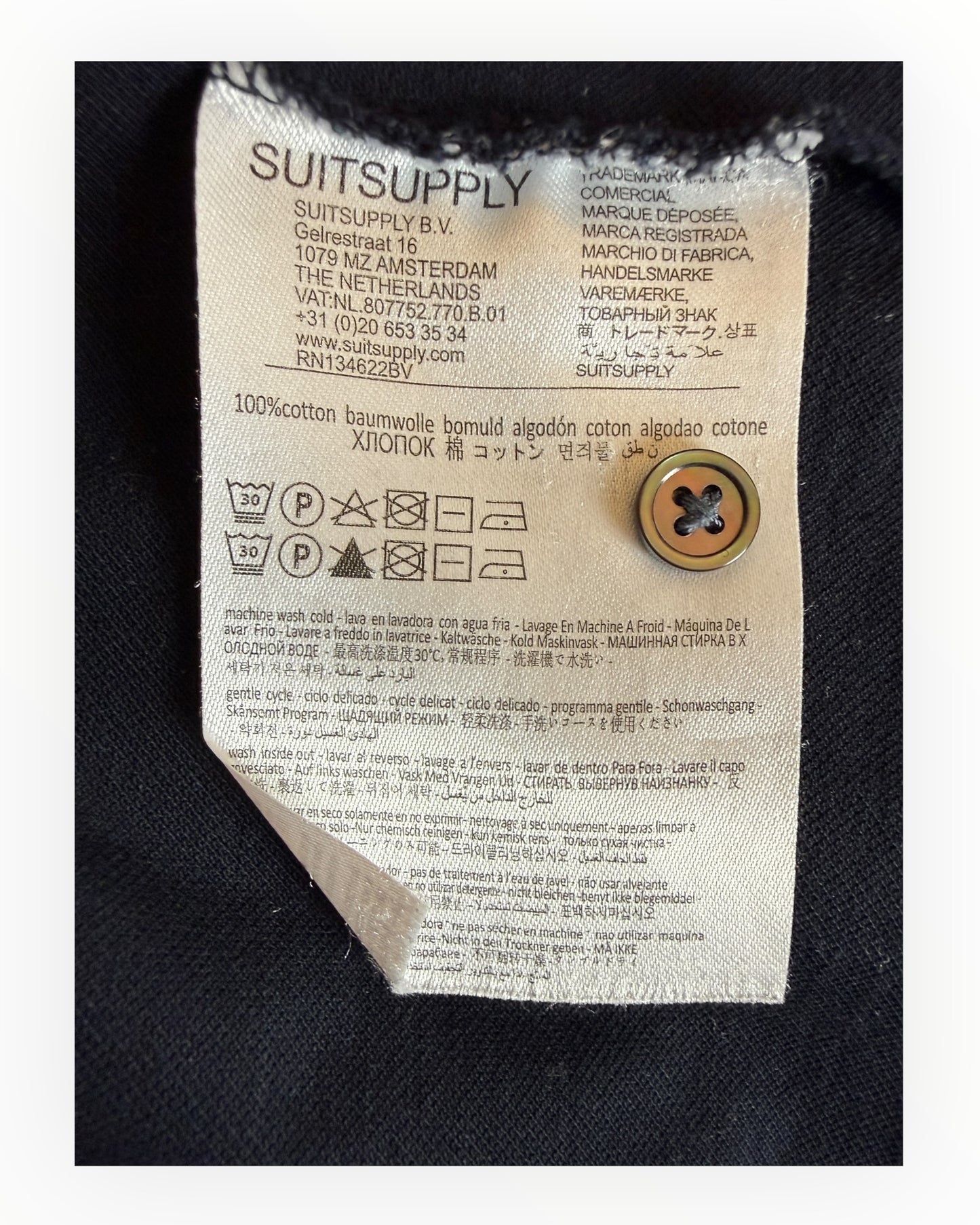 Suit Supply Poloshirt marineblau Größe M