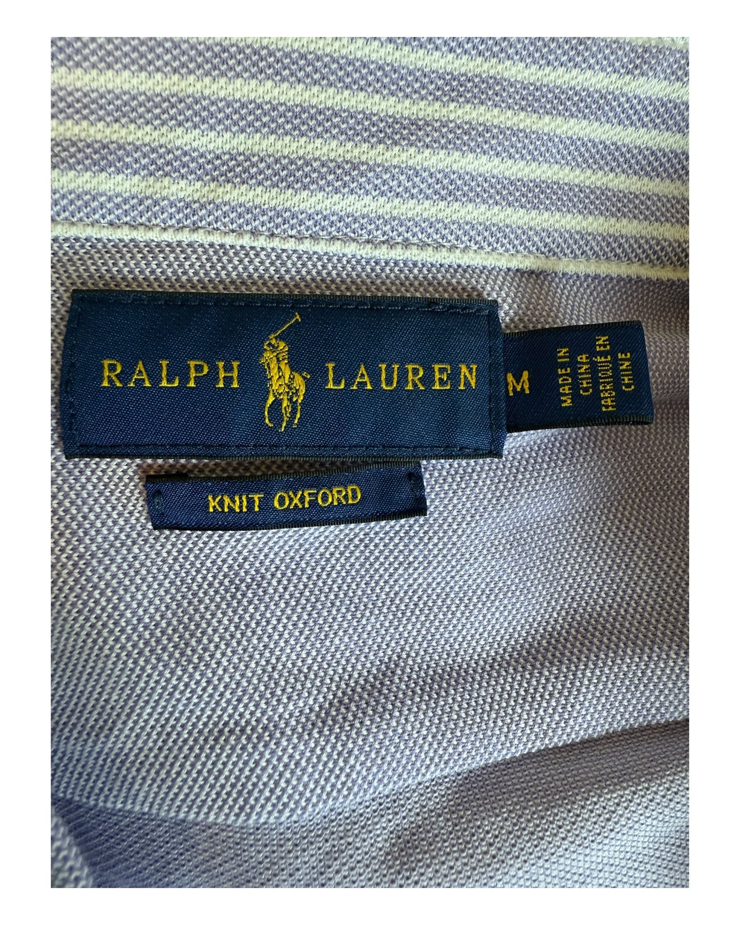 Polo Ralph Lauren Knit Oxford Bluse flieder Größe M