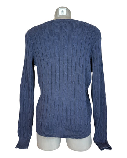 Polo Ralph Lauren Zopfmuster Pullover marineblau Größe L
