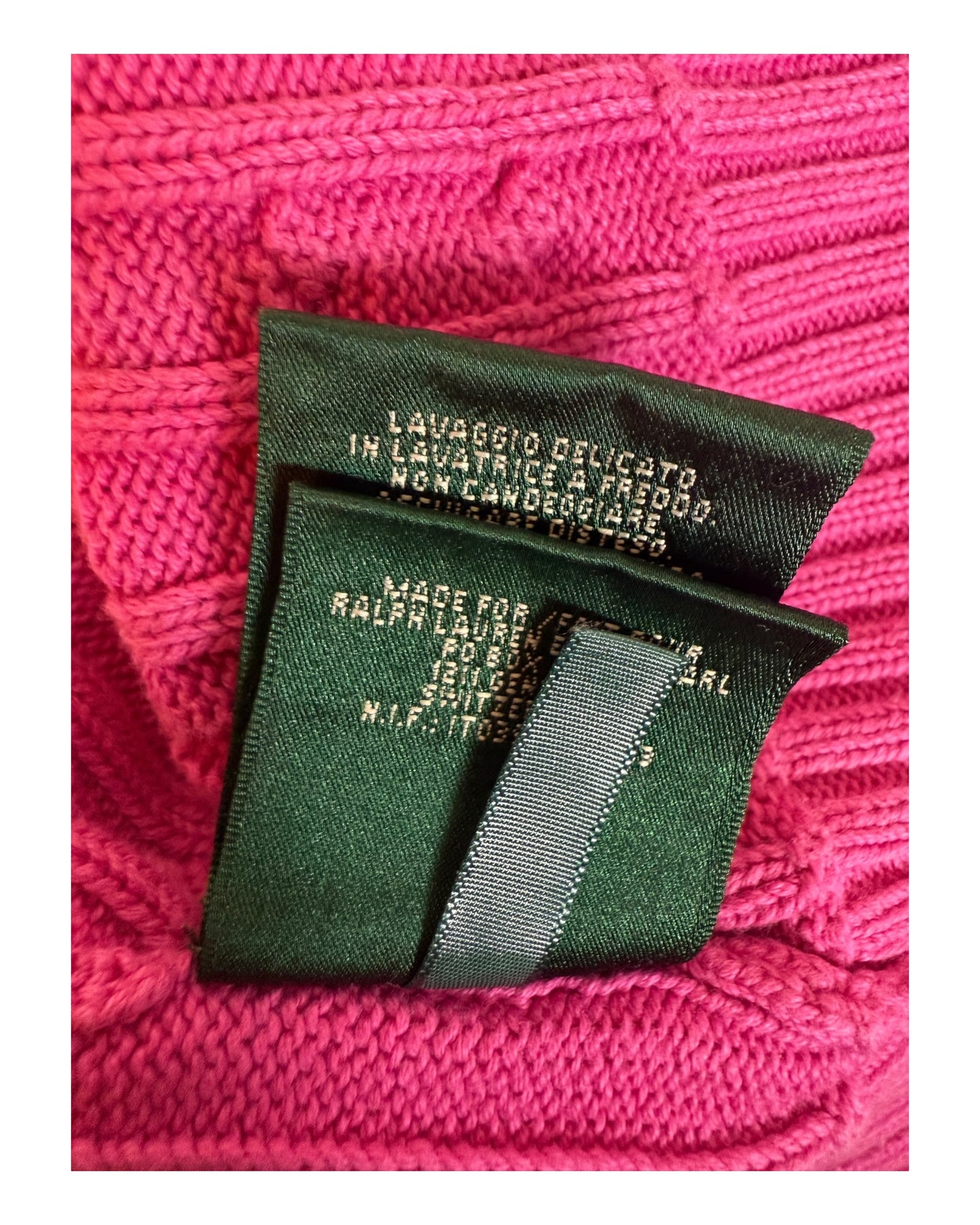 Polo Ralph Lauren Zopfmuster Pullover pink Größe S