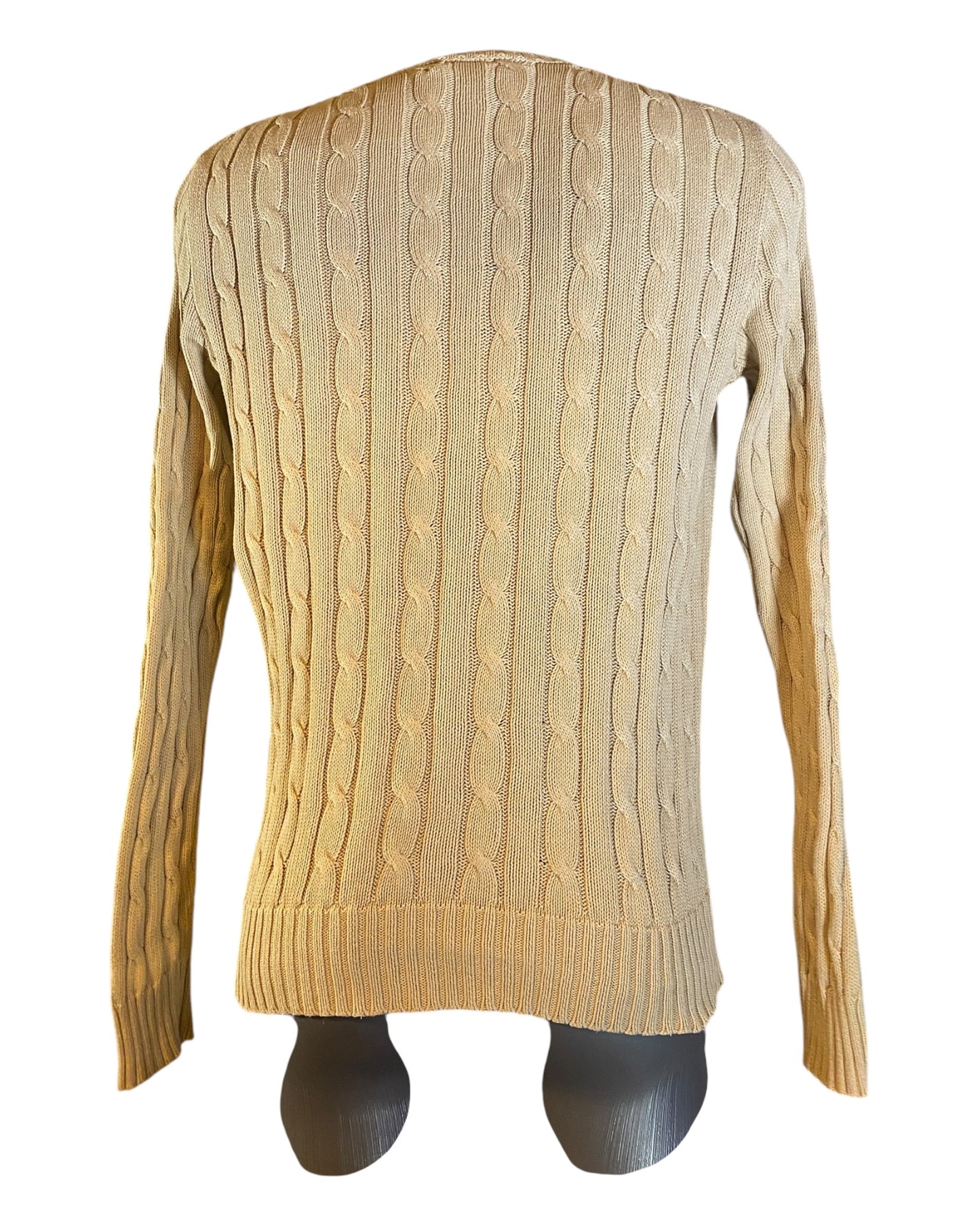 Polo Ralph Lauren Zopfmuster Pullover beige Größe M