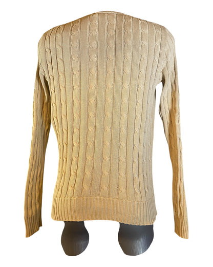Polo Ralph Lauren Zopfmuster Pullover beige Größe M