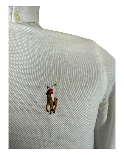 Polo Ralph Lauren Knit Oxfordhemd Bluse weiß Größe S