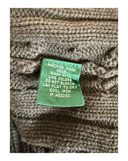 Polo Ralph Lauren Zopfmuster Pullover braun Größe M