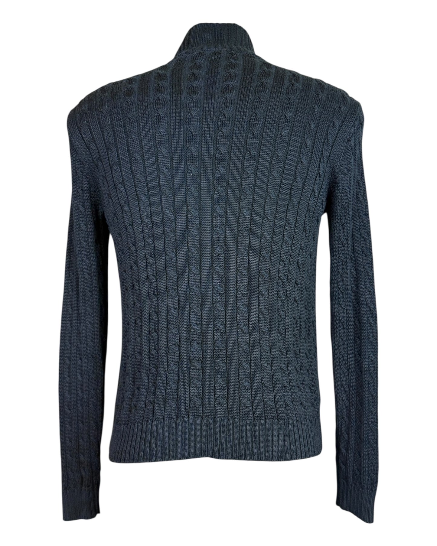 Polo Ralph Lauren Zopfmuster Strickjacke schwarz Größe M