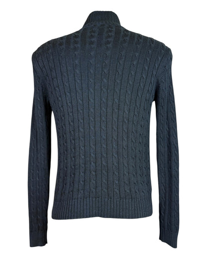 Polo Ralph Lauren Zopfmuster Strickjacke schwarz Größe M