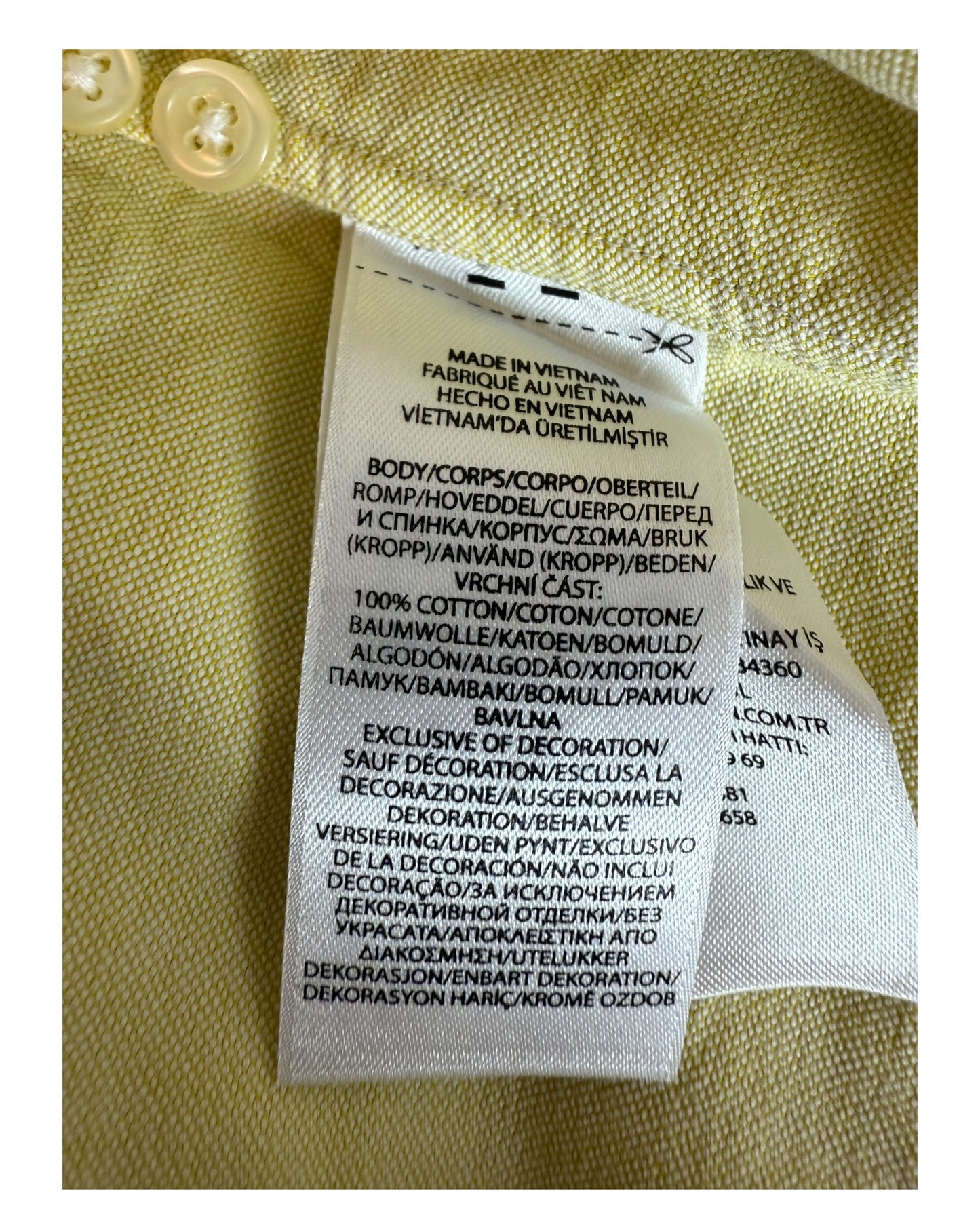 Polo Ralph Lauren Oxfordhemd gelb Größe M