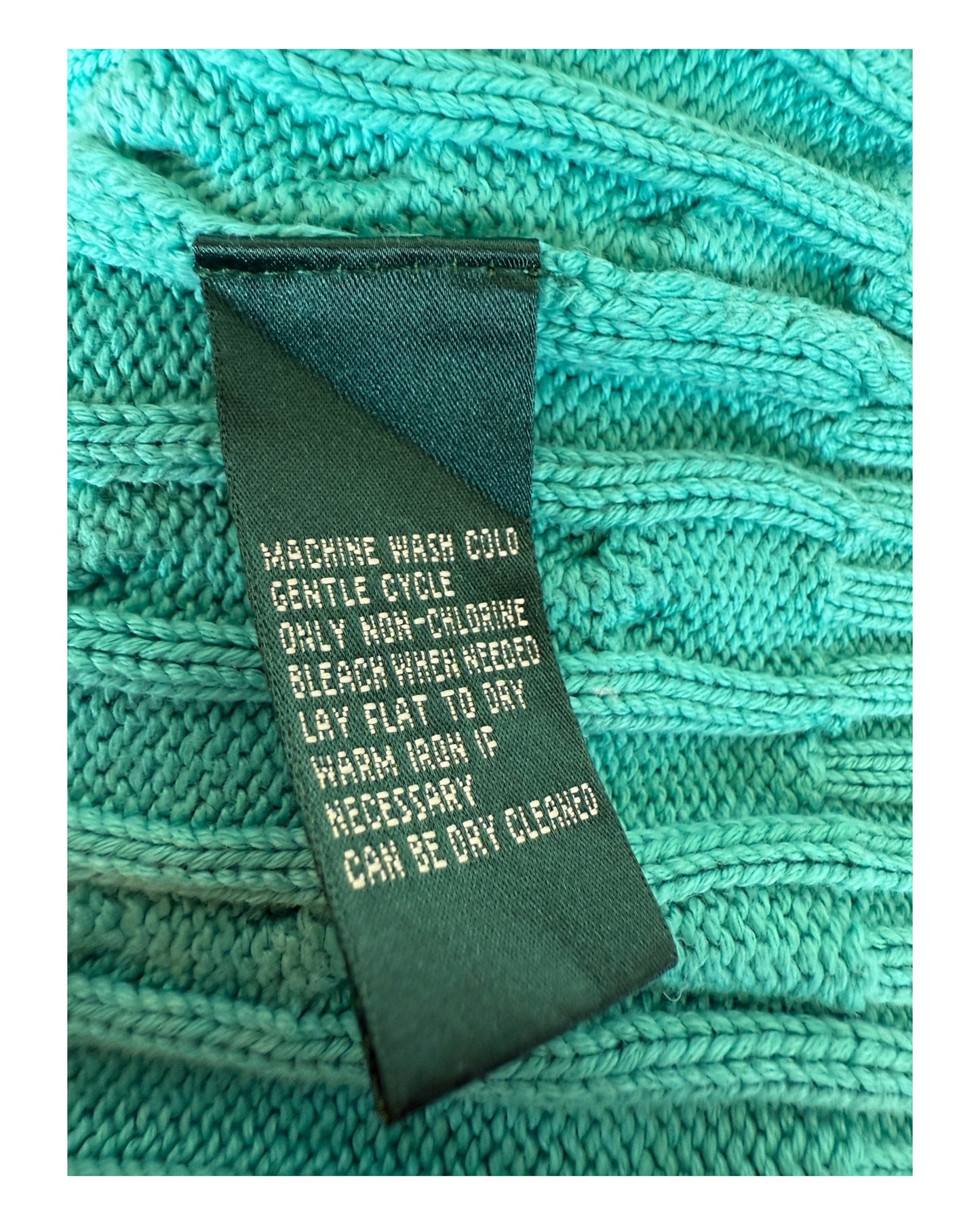 Polo Ralph Lauren Zopfmuster Pullover türkis Größe M
