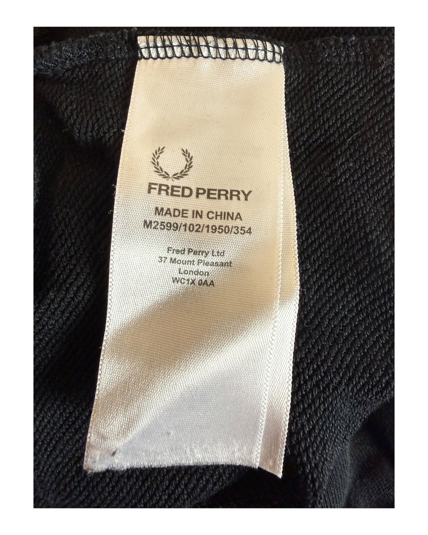 Fred Perry Pullover schwarz Größe M