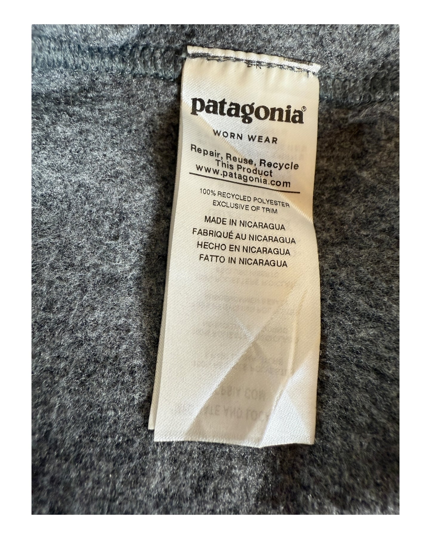 Patagonia Fleece Jacke grau Größe M
