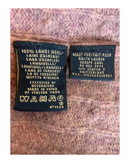 Polo Ralph Lauren Zopfmuster Pullover lila Größe S