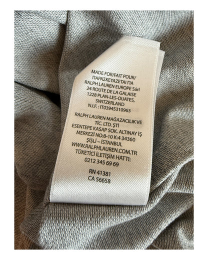 Polo Ralph Lauren Knit Oxford Bluse grau Größe L