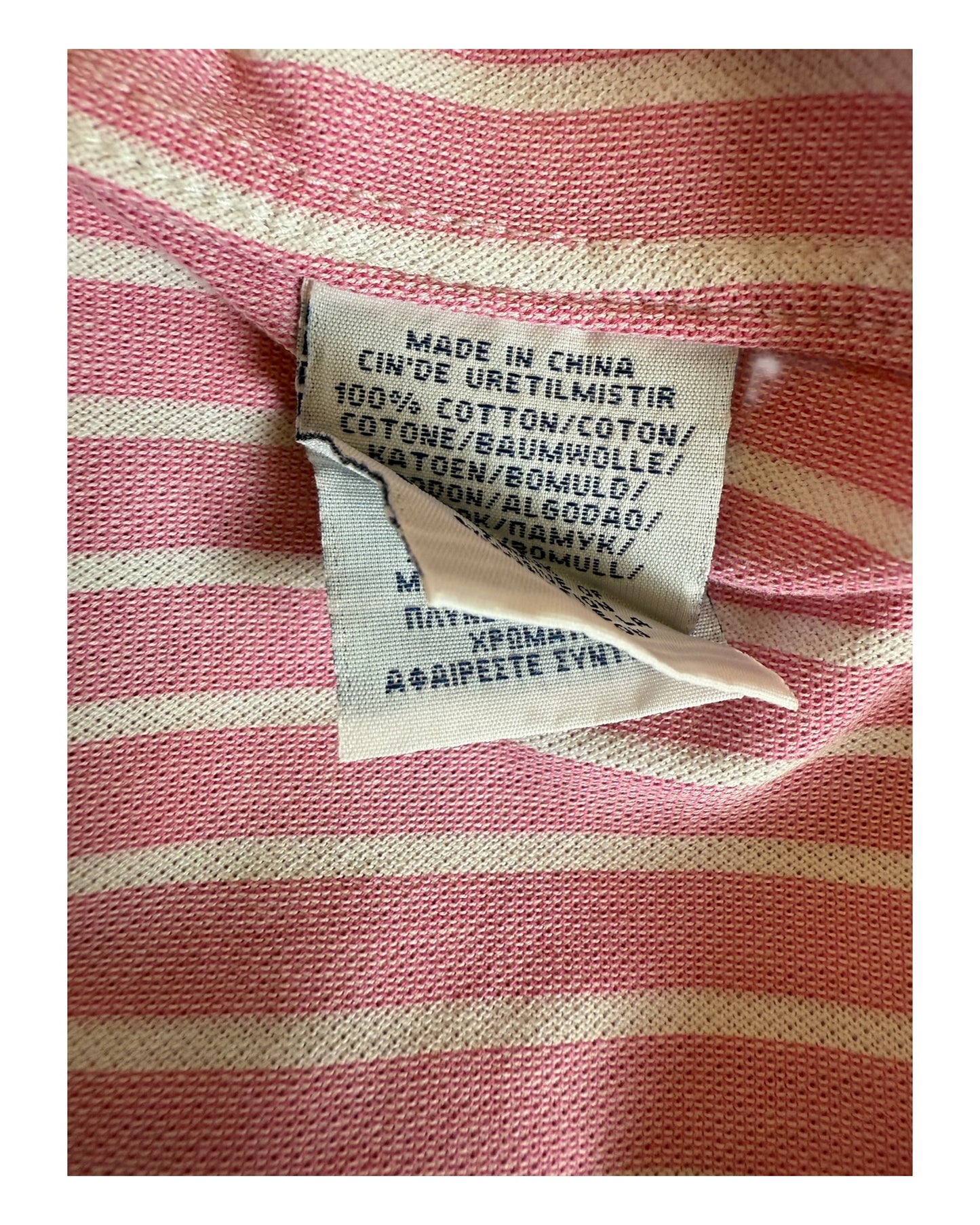Polo Ralph Lauren Knit Oxford Bluse rosa weiß gestreift Größe S