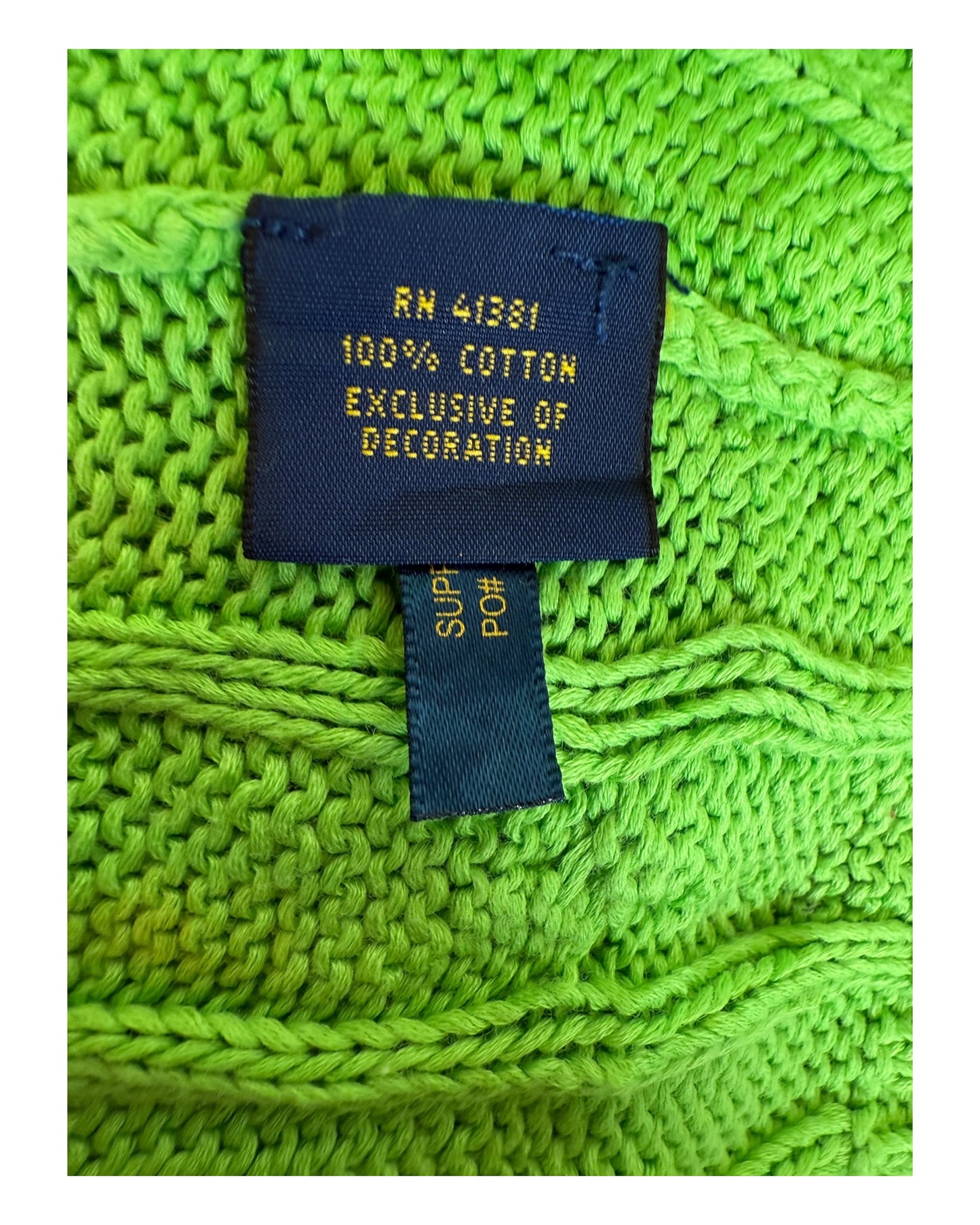 Polo Ralph Lauren Zopfmuster Pullover grün Größe L