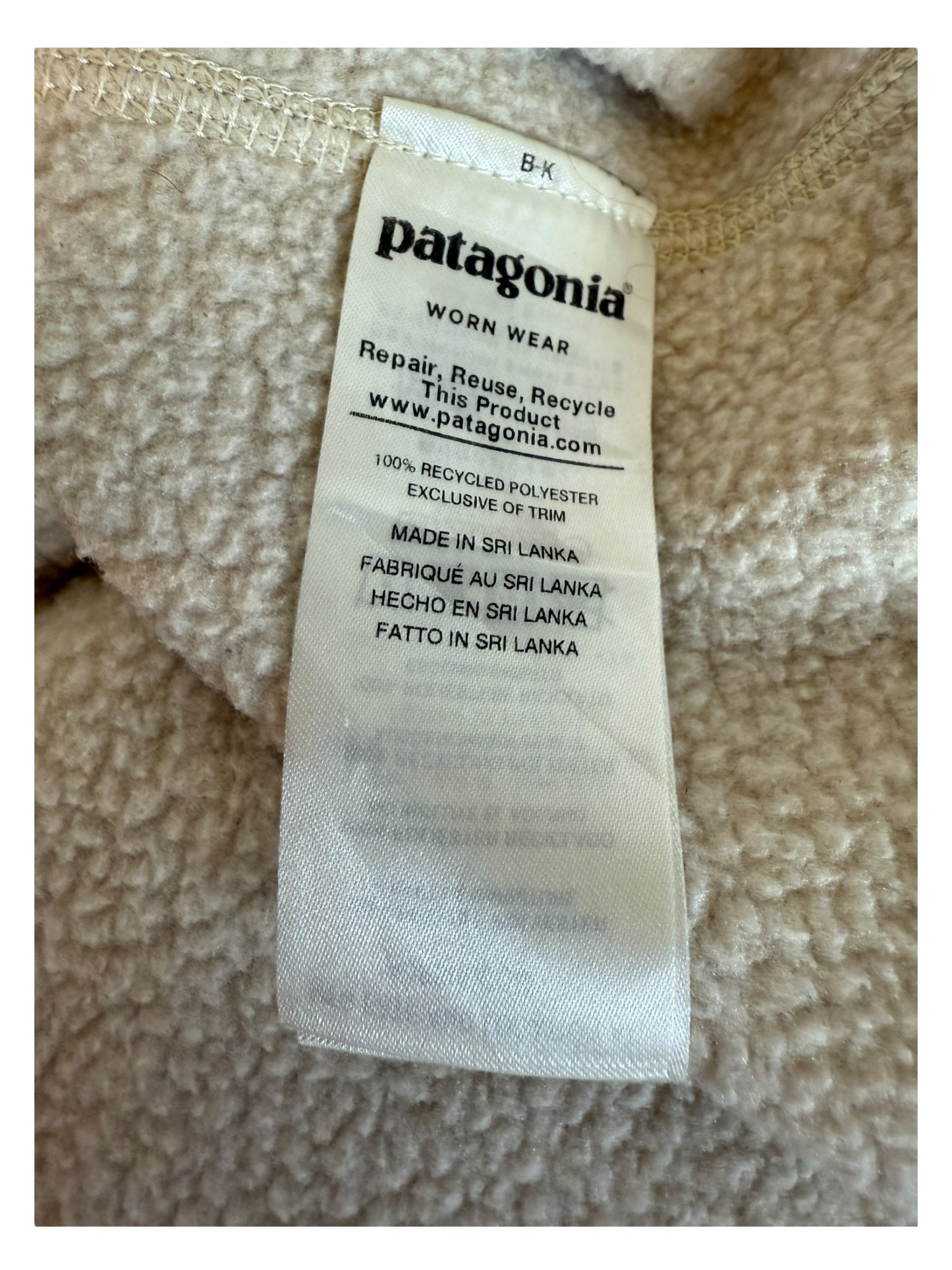 Patagonia Fleece Half Zip Pullover beige Größe XL