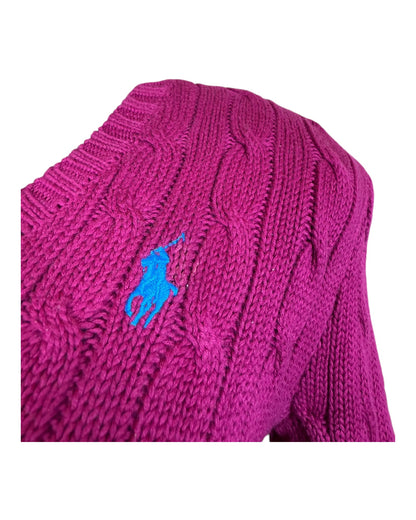 Polo Ralph Lauren Zopfmuster Pullover pink Größe S