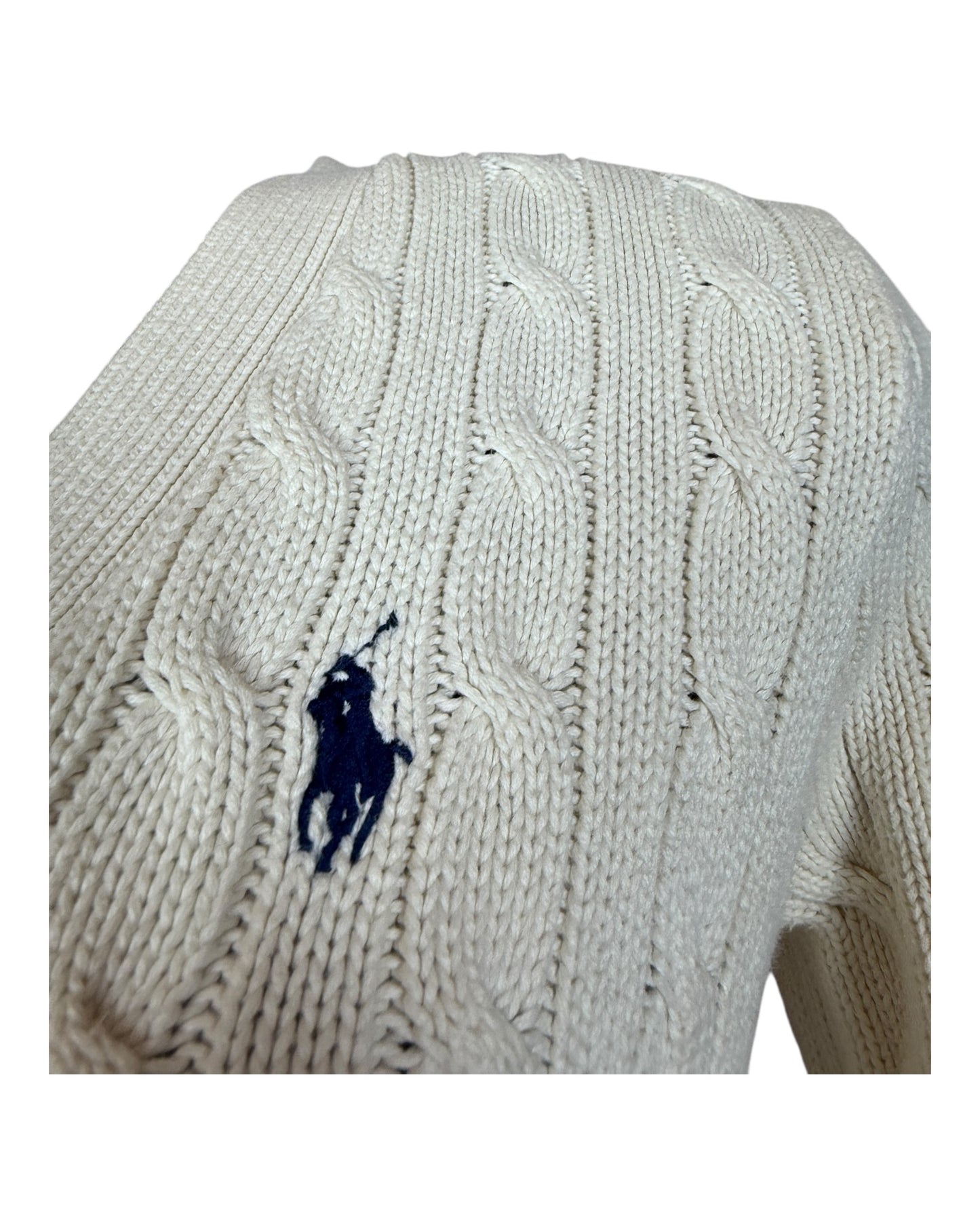 Polo Ralph Lauren Zopfmuster Cardigan creme Größe S