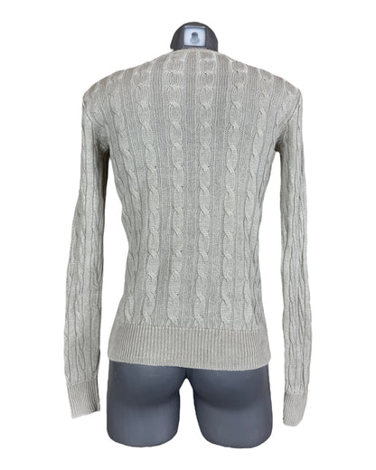Polo Ralph Lauren Zopfmuster Pullover beige Größe S
