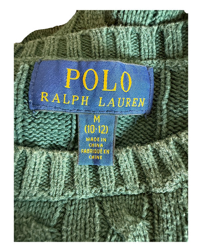 Polo Ralph Lauren Zopfmuster Pullover dunkelgrün Größe S