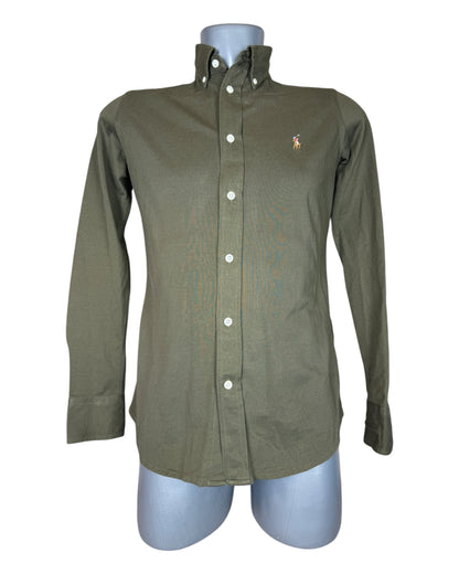 Polo Ralph Lauren Knit Oxfordhemd Bluse khaki Größe M