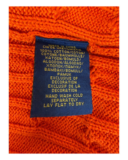 Polo Ralph Lauren Zopfmuster Pullover orange Größe S