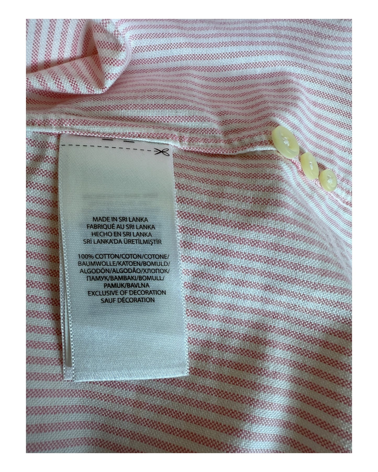Polo Ralph Lauren Oxford Bluse rosa weiß gestreift Größe S
