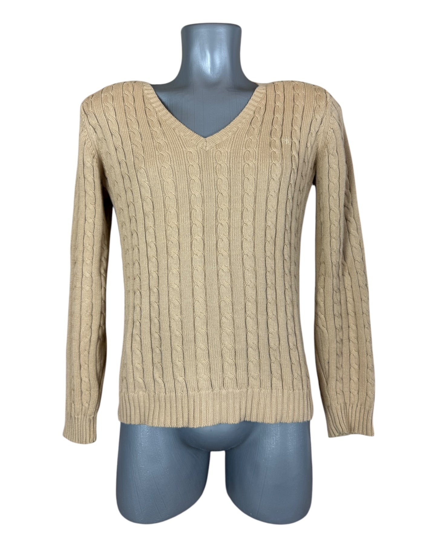 Polo Ralph Lauren Zopfmuster Pullover beige Größe M