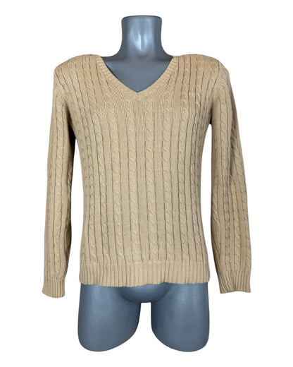 Polo Ralph Lauren Zopfmuster Pullover beige Größe M