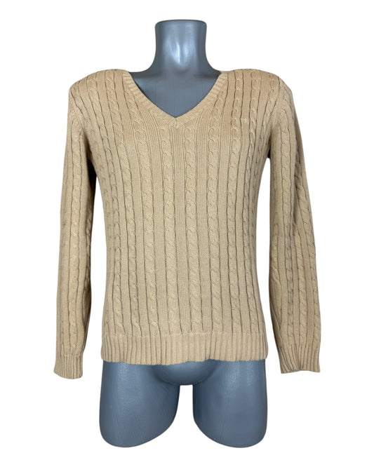 Polo Ralph Lauren Zopfmuster Pullover beige Größe M