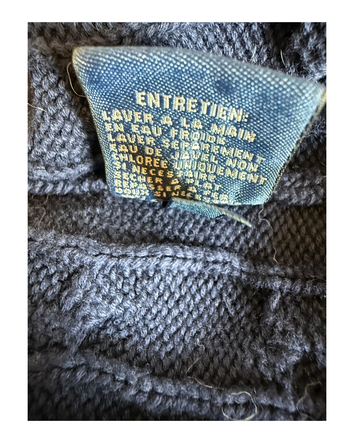Polo Ralph Lauren Zopfmuster Pullover marineblau Größe L